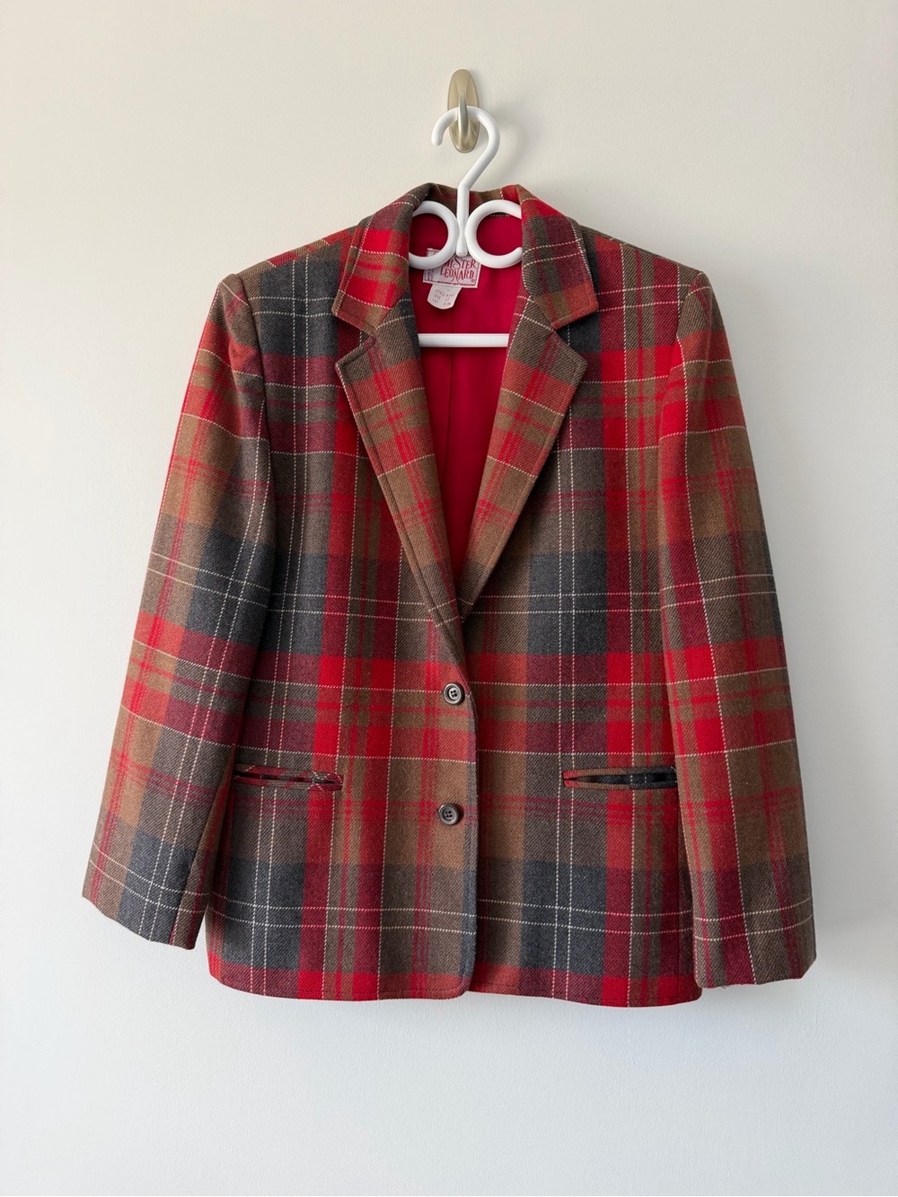 Plaid Wool Blazer